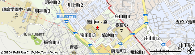 兵庫県神戸市須磨区宝田町周辺の地図