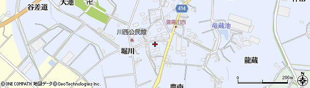 愛知県田原市豊島町川西43周辺の地図
