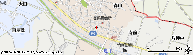 愛知県田原市谷熊町太神周辺の地図