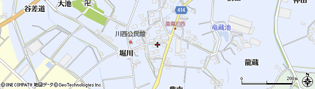 愛知県田原市豊島町川西42周辺の地図