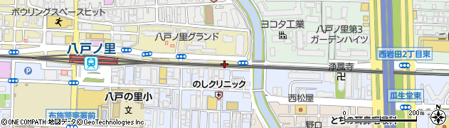 ファミリーマート八戸ノ里駅東店周辺の地図