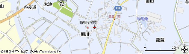 愛知県田原市豊島町川西52周辺の地図
