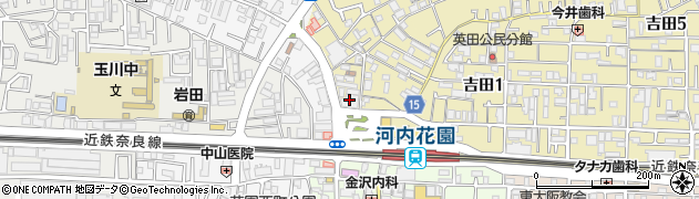 白木屋 河内花園北口駅前店周辺の地図