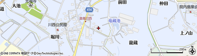 愛知県田原市豊島町川東58周辺の地図