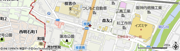 ミニストップ神戸森友店周辺の地図
