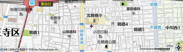 大阪府大阪市生野区鶴橋周辺の地図