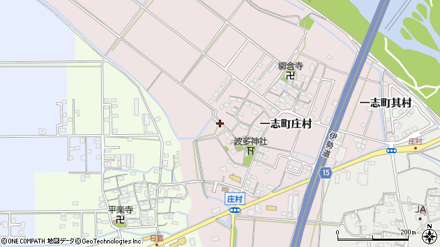 〒515-2501 三重県津市一志町庄村の地図