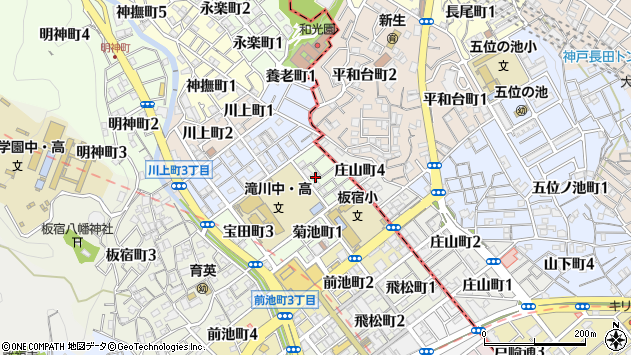 〒654-0007 兵庫県神戸市須磨区宝田町の地図