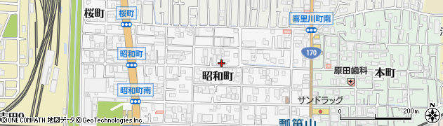 大阪府東大阪市昭和町周辺の地図