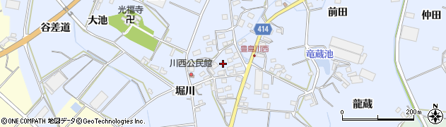 愛知県田原市豊島町川西55周辺の地図