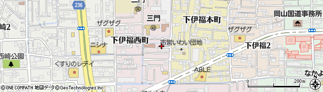 岡山県岡山市北区下伊福西町周辺の地図