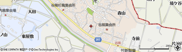 愛知県田原市谷熊町太神47周辺の地図