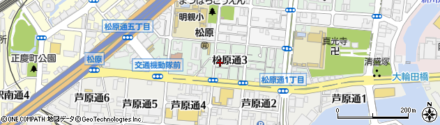兵庫県神戸市兵庫区松原通周辺の地図