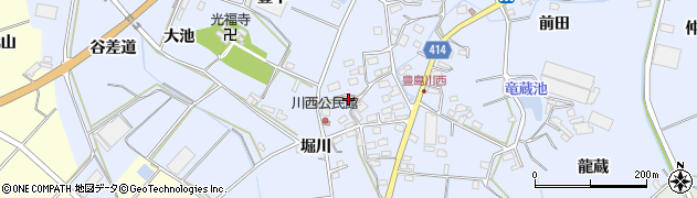 愛知県田原市豊島町川西69周辺の地図