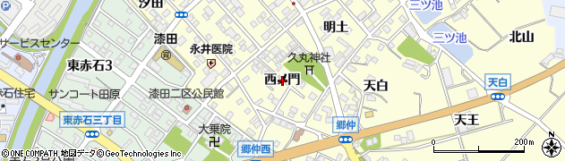 愛知県田原市神戸町西ノ門周辺の地図