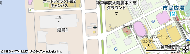 カースタレンタカー神戸ポートアイランド市民広場駅前店周辺の地図