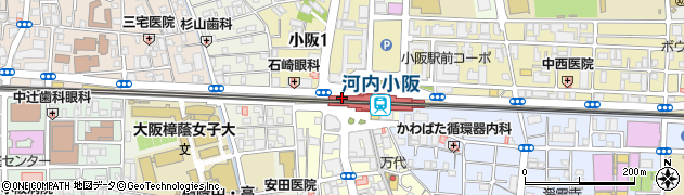 ソフトバンク　小阪周辺の地図