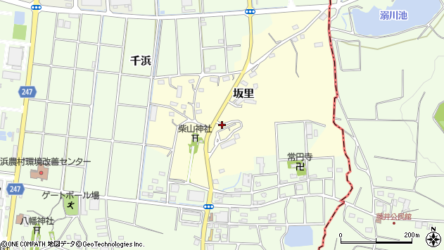 〒437-1411 静岡県掛川市坂里の地図