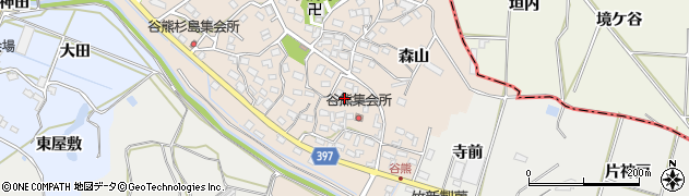 愛知県田原市谷熊町太神29周辺の地図