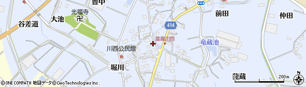 愛知県田原市豊島町川西59周辺の地図