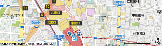 大阪府大阪市中央区難波千日前周辺の地図