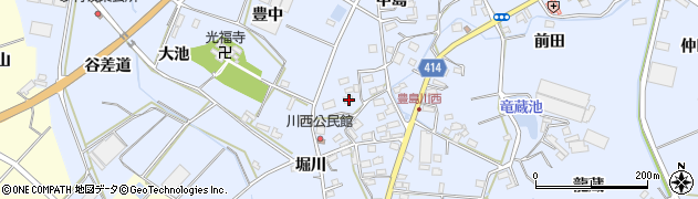 愛知県田原市豊島町川西66周辺の地図