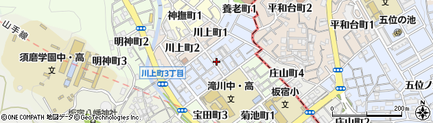 兵庫県神戸市須磨区養老町周辺の地図
