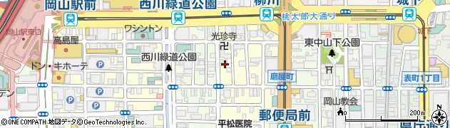 岡山県岡山市北区磨屋町6周辺の地図