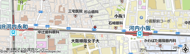 ケアーズ小阪訪問看護リハビリステーション周辺の地図