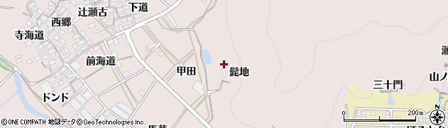 愛知県田原市野田町髭地周辺の地図