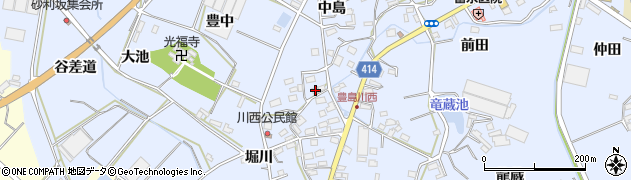 愛知県田原市豊島町川西60周辺の地図