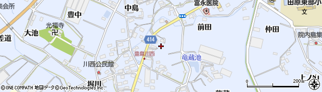 愛知県田原市豊島町川東43周辺の地図
