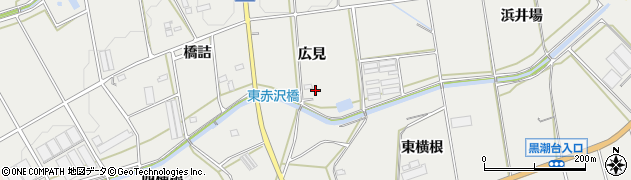 愛知県豊橋市東赤沢町（広見）周辺の地図