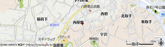 愛知県田原市田原町西屋敷35周辺の地図