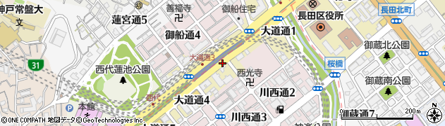 兵庫県神戸市長田区大道通周辺の地図