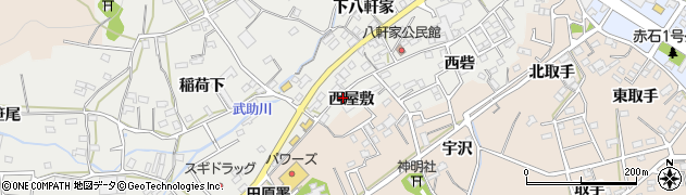 愛知県田原市田原町西屋敷5周辺の地図