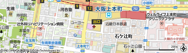 串の坊 上本町YUFURA店周辺の地図