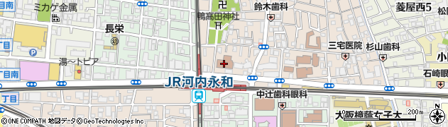 東大阪市立　市民多目的センター周辺の地図