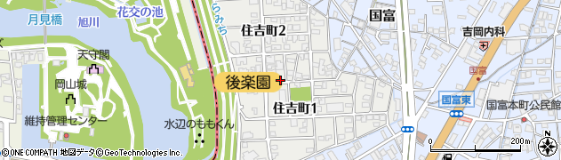 岡山県岡山市中区住吉町周辺の地図
