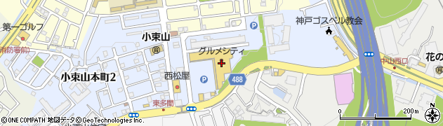 ダイソーグルメシティ小束山店周辺の地図