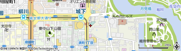岡山禁酒會館周辺の地図