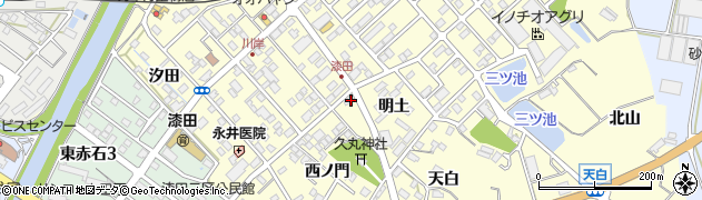 愛知県田原市神戸町明土8周辺の地図