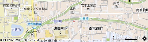 奈良県奈良市南京終南町周辺の地図