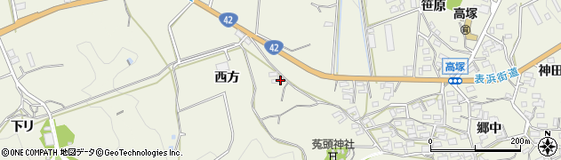 愛知県豊橋市高塚町（西方）周辺の地図