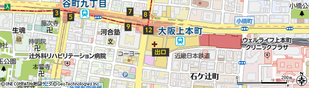 近鉄百貨店上本町店周辺の地図