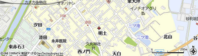愛知県田原市神戸町明土9周辺の地図