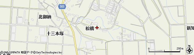 愛知県豊橋市杉山町（松橋）周辺の地図