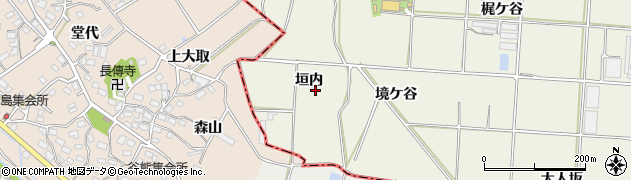 愛知県豊橋市杉山町（垣内）周辺の地図