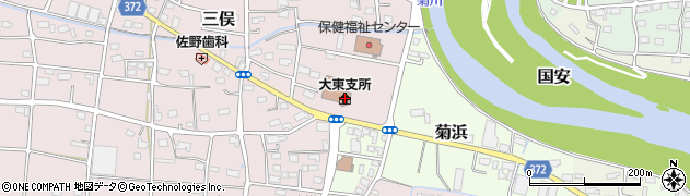 掛川市大東支所周辺の地図