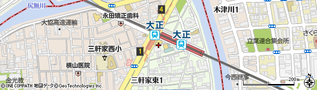 大阪王 大正店周辺の地図